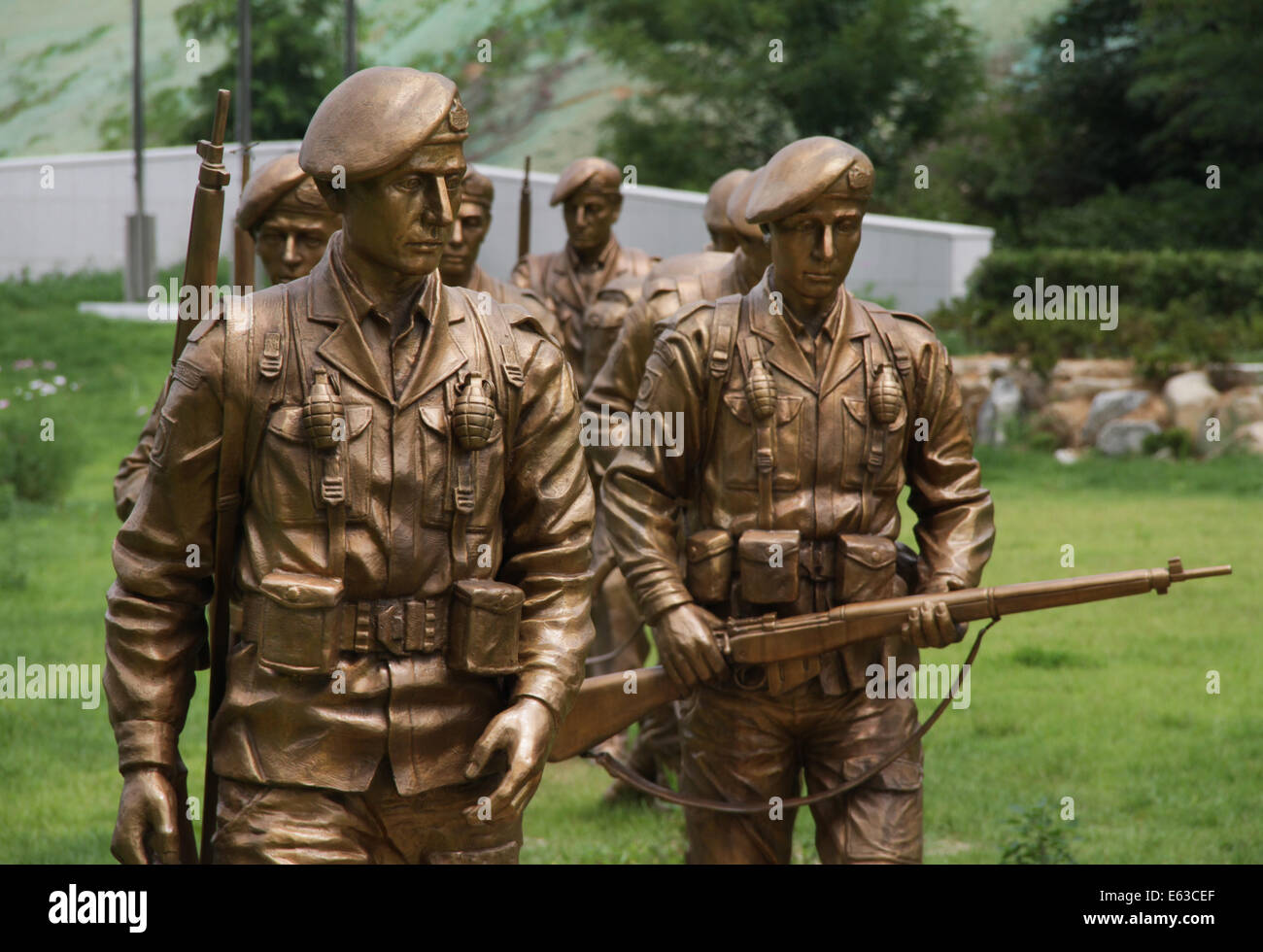 Gloucester Tal Battle Monument ist in Südkorea, die die Aktionen des Gloucestershire Regiments erinnert ein Denkmal Stockfoto