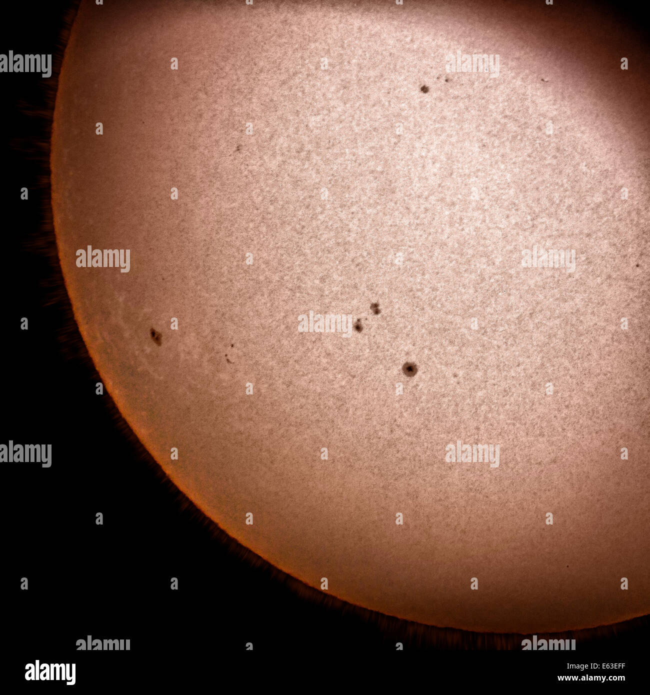 Sun, Sun Spots, Island Stockfoto