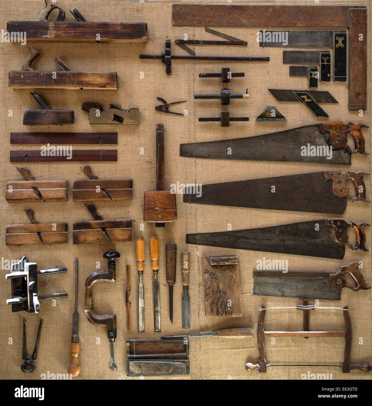 18. Jahrhundert Werkzeuge für Tischler oder Schreiner Stockfotografie -  Alamy