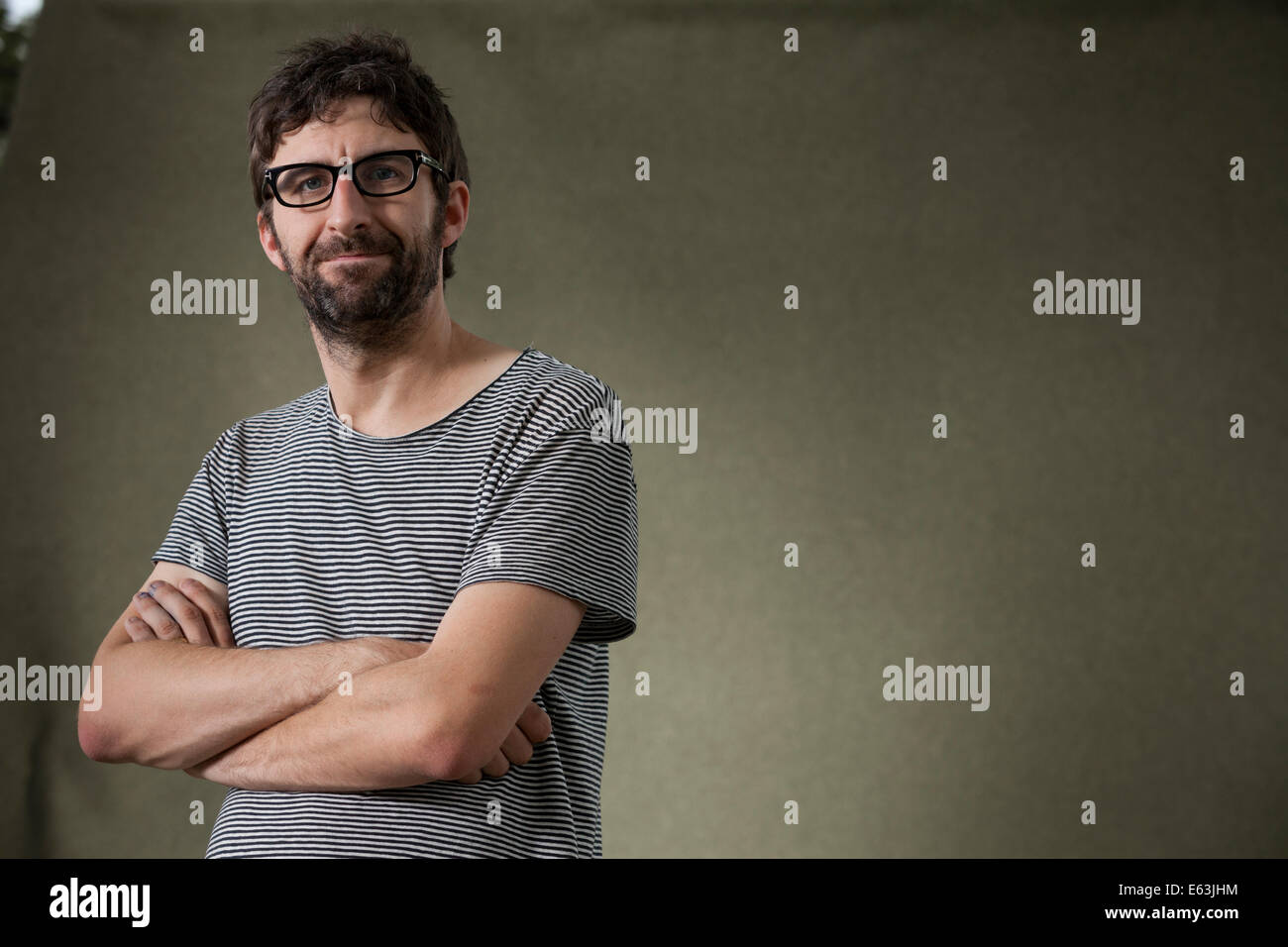 Edinburgh, Schottland. 12. August 2014. Mark Watson, Komiker und Schriftsteller, an der Edinburgh International Book Festival 2014. Edinburgh, Schottland. 13. August 2014 Kredit: GARY DOAK/Alamy Live-Nachrichten Stockfoto