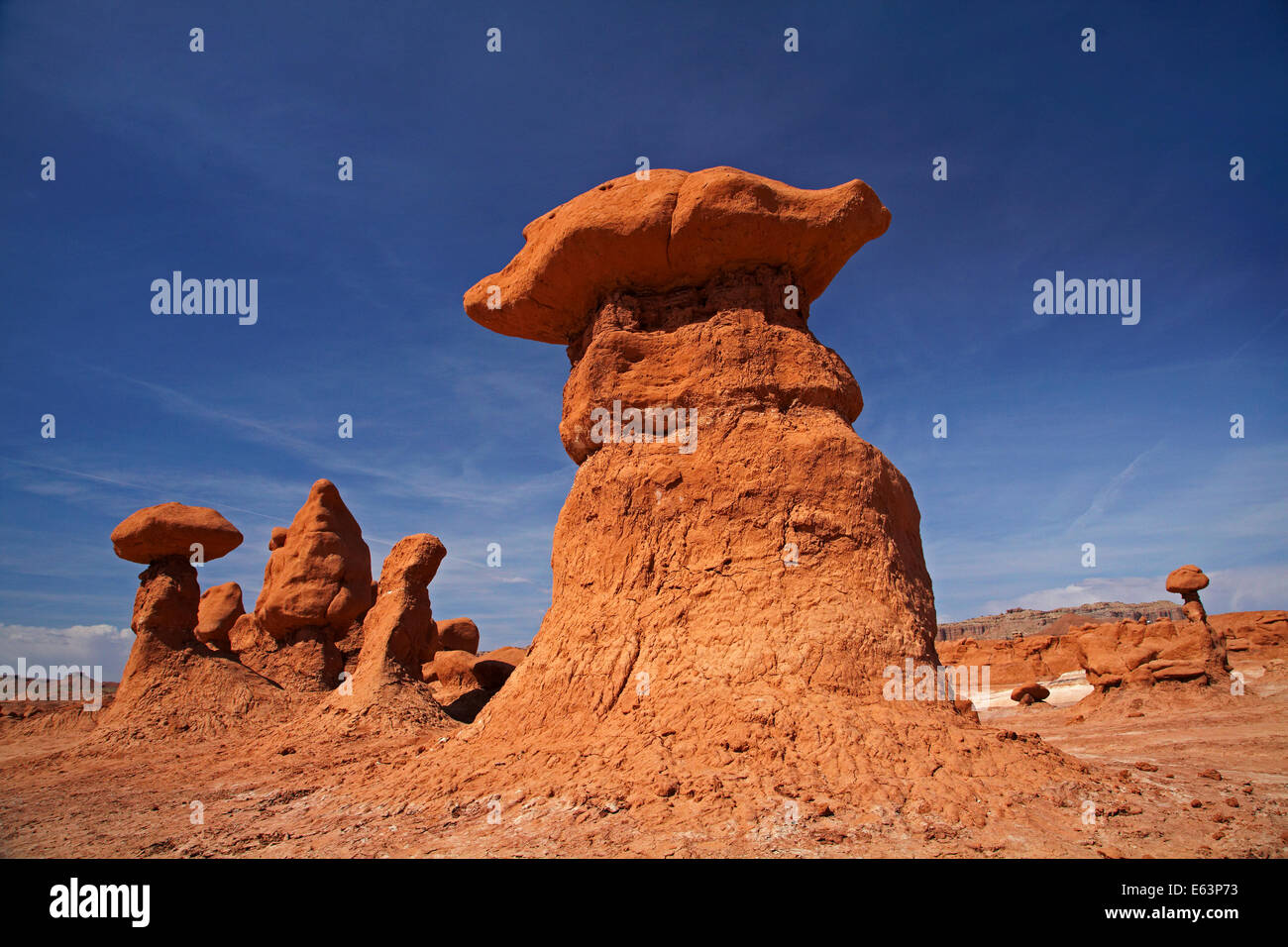 Hoodoos im Goblin Valley State Park, San Rafael Wüste, Utah, USA Stockfoto