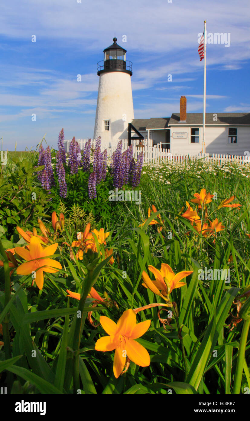 Pemaquid Point Lighthouse, Pemaquid Lighthouse Park, New Harbor, Maine, USA Stockfoto