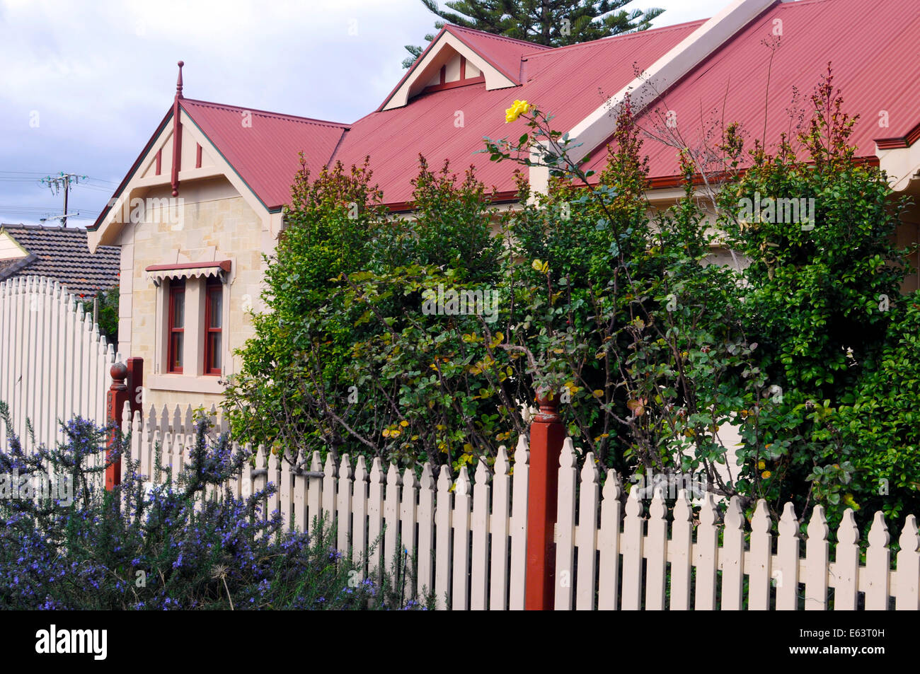 Beispiel für traditionelle Edwardian Föderation Architektur der australischen Heimat Stockfoto