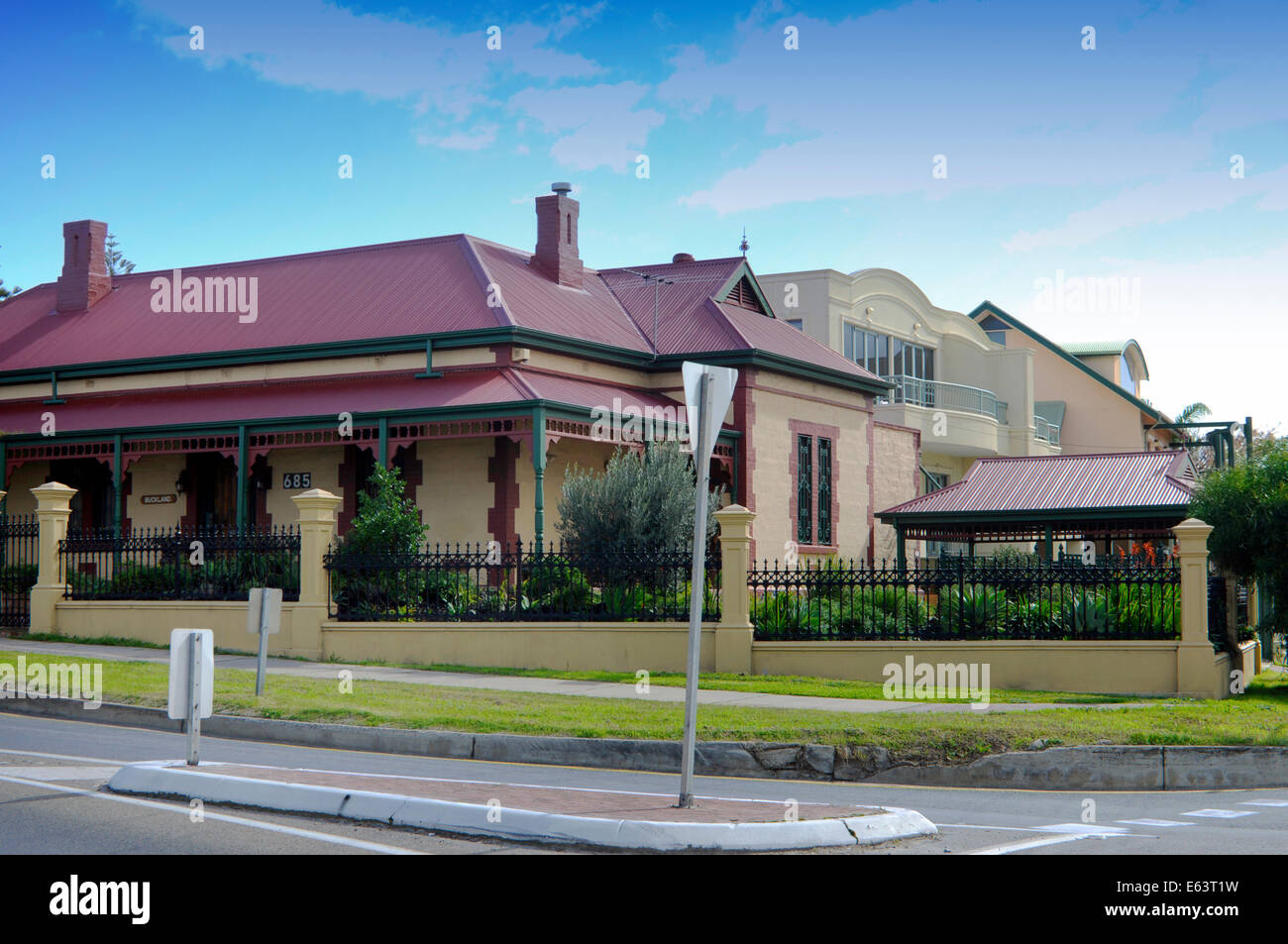 Beispiel der traditionellen viktorianischen und edwardianischen Stil Architektur der australischen Heimat Stockfoto