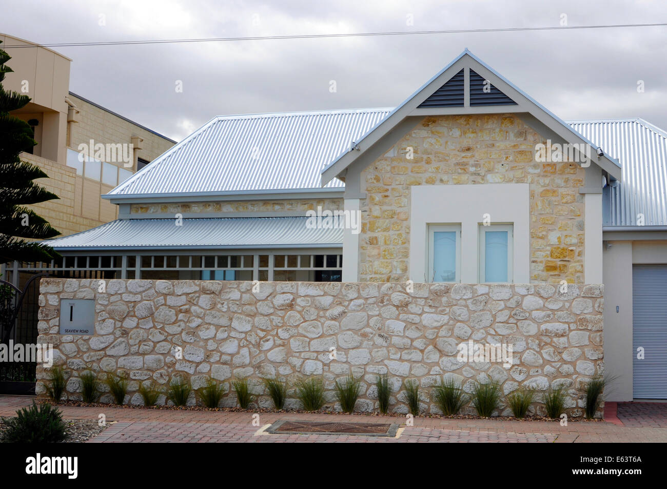 Beispiel für traditionelle Edwardian Föderation Sand Stein Architektur der australischen Heimat Stockfoto