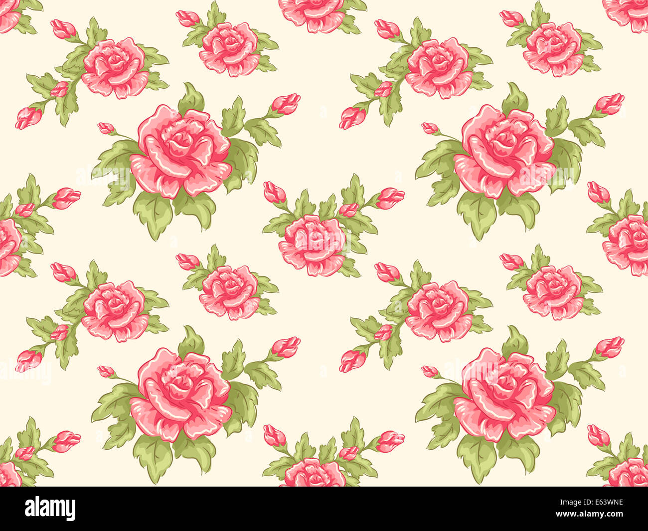 Hintergrund Illustration mit einem nahtlosen Floral Design Stockfoto
