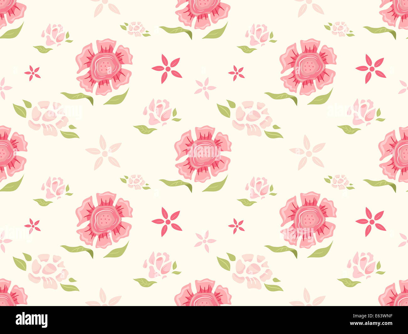 Hintergrund Illustration mit einem nahtlosen Floral Design Stockfoto