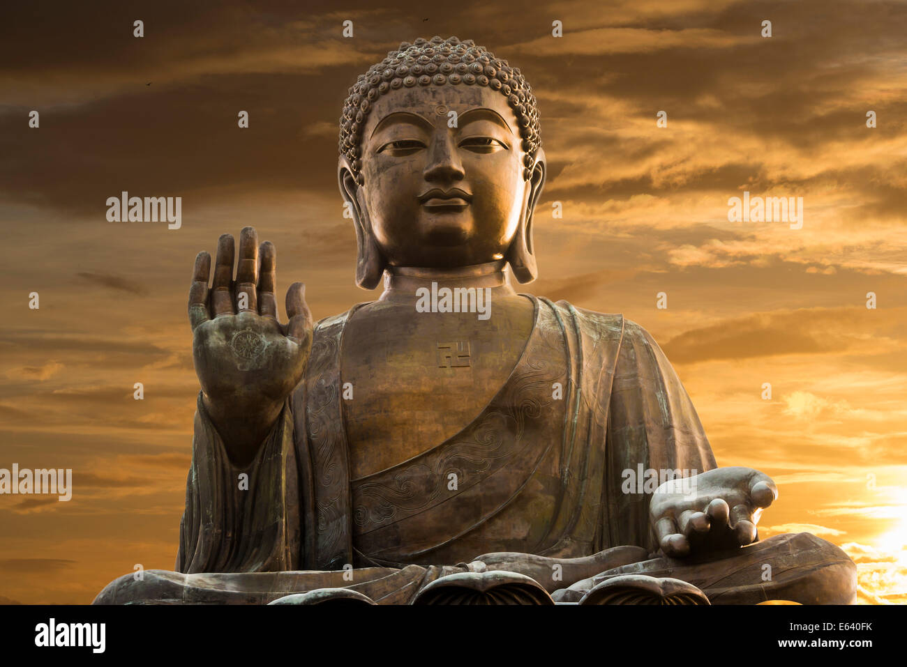 Tian Tan Buddha Statue, Lantau Island, Hong Kong, China Stockfoto