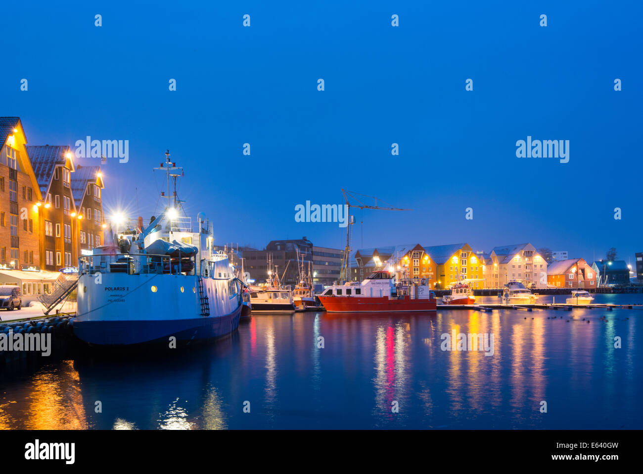 Hafen, Tromsø, Troms Grafschaft, Norwegen Stockfoto