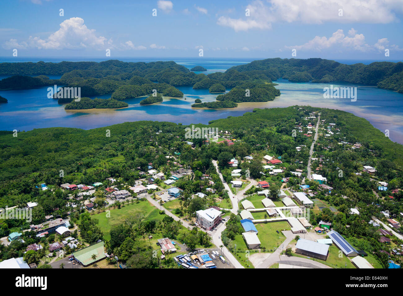 Luftaufnahme, Koror, Palau, Mikronesien Stockfoto