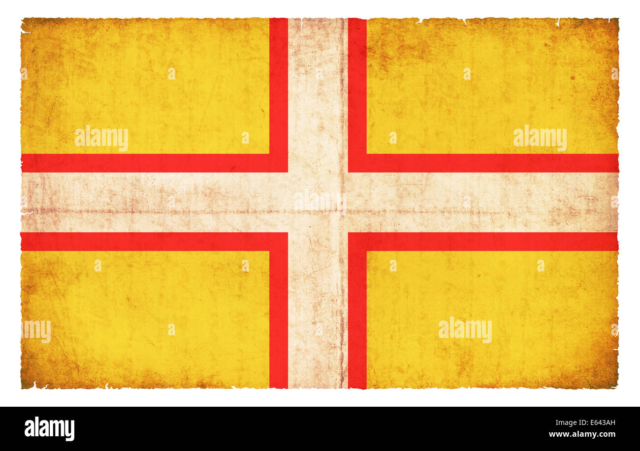 Flagge der britischen Grafschaft Dorset erstellt im Grunge-Stil Stockfoto