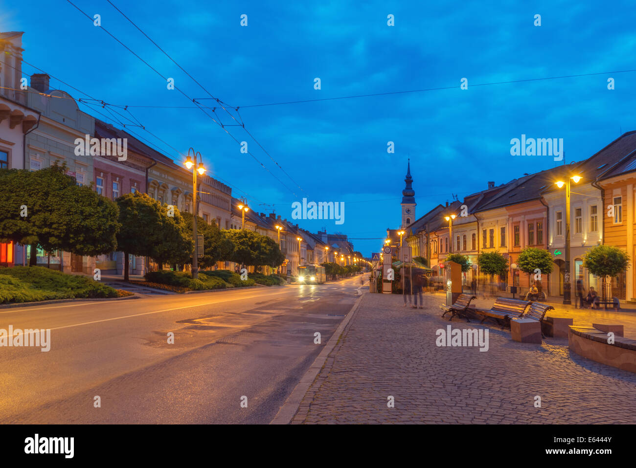Presov, Slowakei im Abendlicht Stockfoto