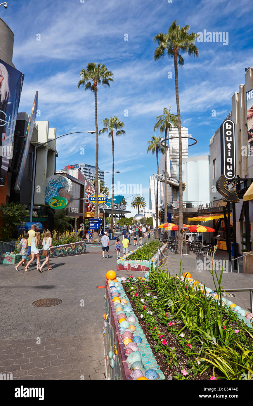 Universal City Straßenszene. Los Angeles, Kalifornien, USA. Stockfoto