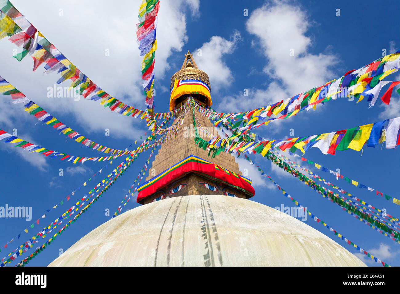 Stupa von Bodnath, Kathmandu-Tal, Nepal Stockfoto