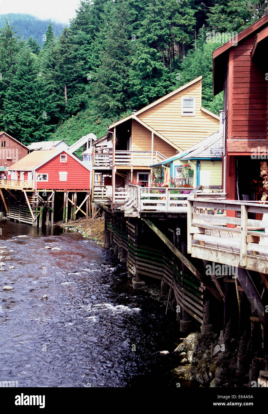 Creek Street, Ketchikan, Alaska Stockfoto