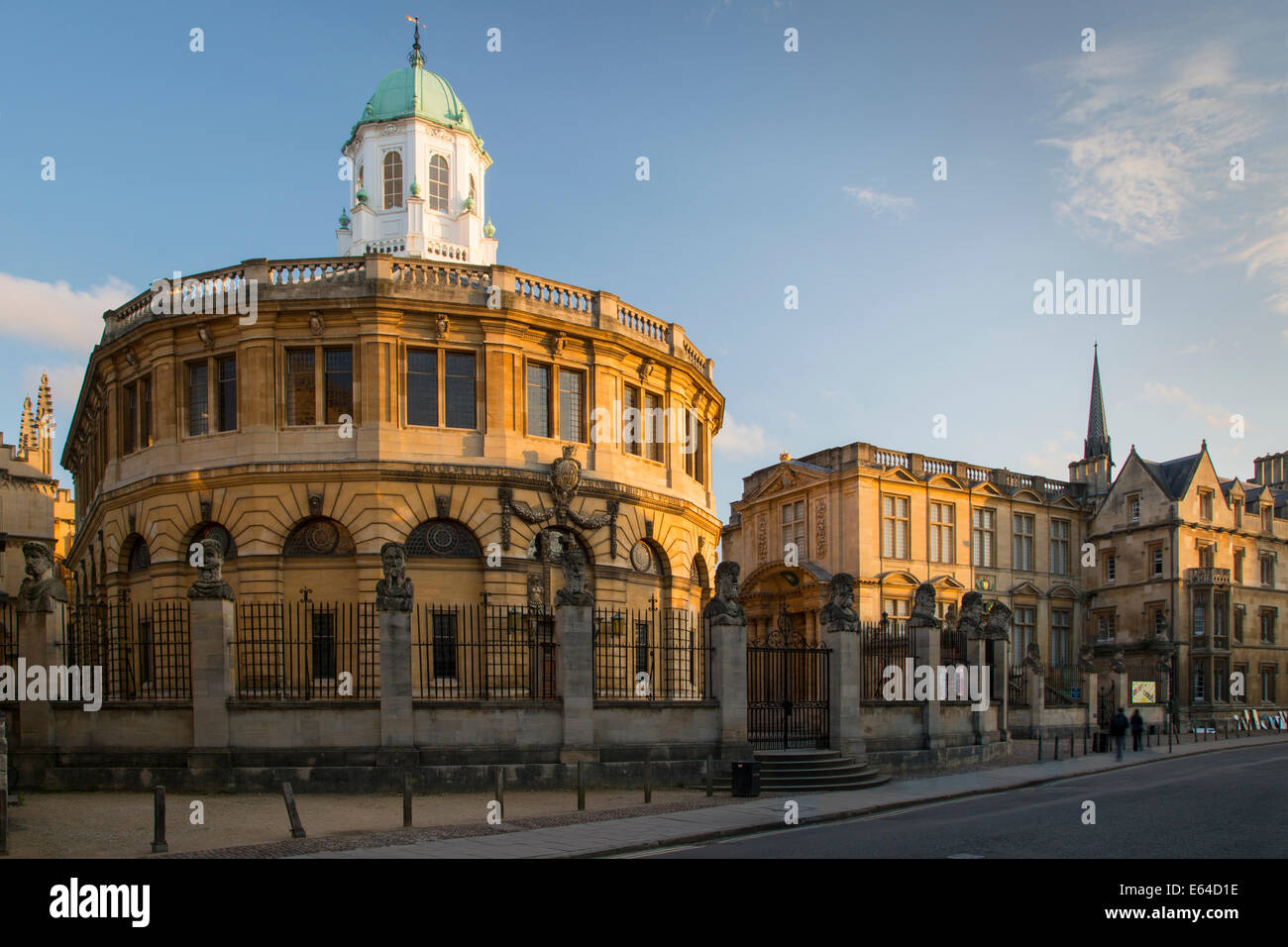 Sheldonian Theatre, von Christopher Wren, Universität Oxford, Oxfordshire, England konzipiert Stockfoto