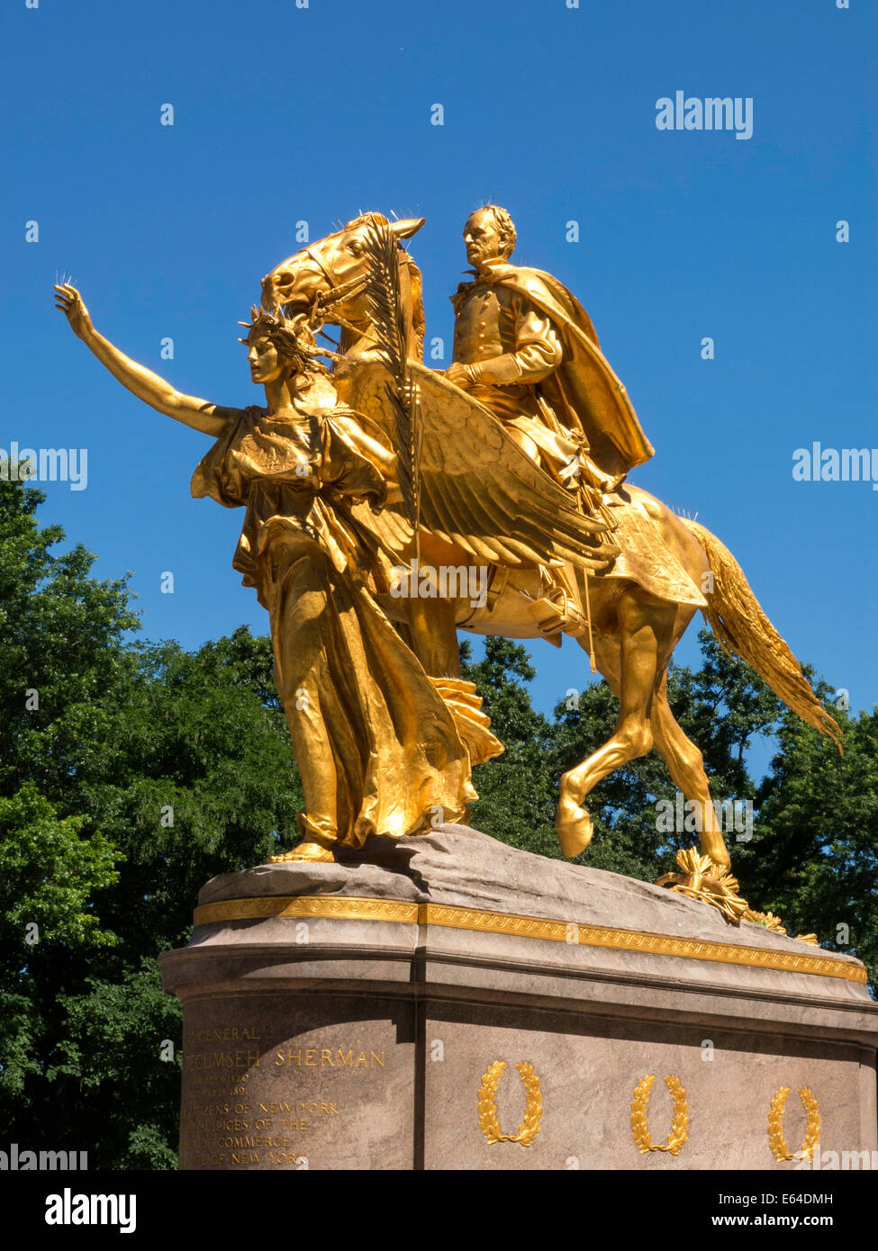 General Sherman Statue, Grand Army Plaza, NYC Stockfoto