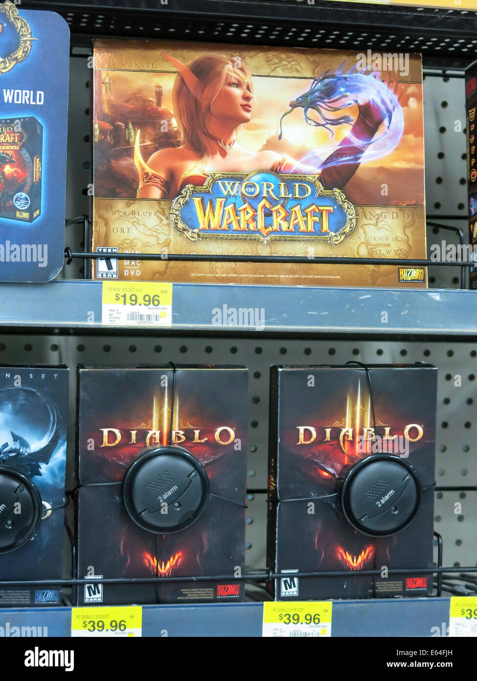 Videospiele, Walmart Rabatt Kaufhaus, USA Stockfoto