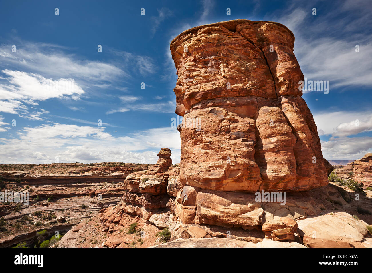 Big hoodoo im Needles District des Canyonlands National Park. Utah, USA. Stockfoto