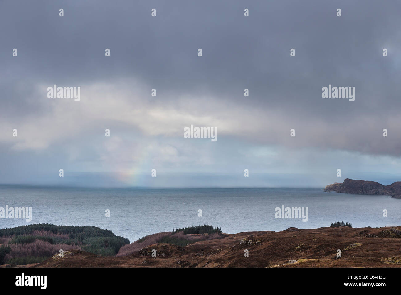 Gewitterwolke auf der Sound of Mull. Stockfoto