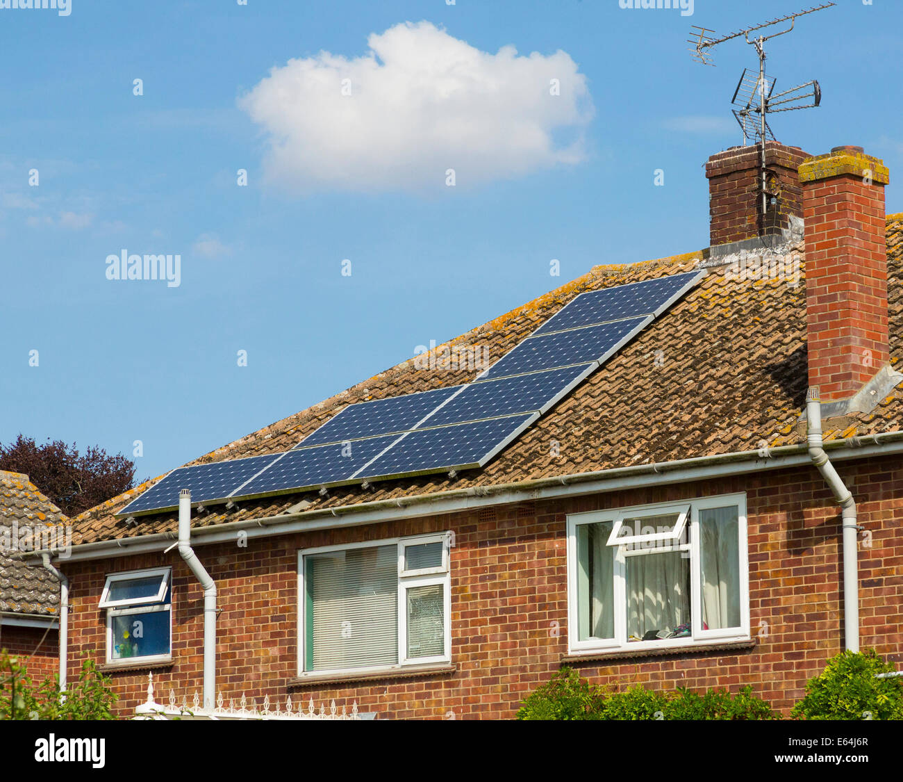Photovoltaik-Solarzellen im Vereinigten Königreich Stockfoto