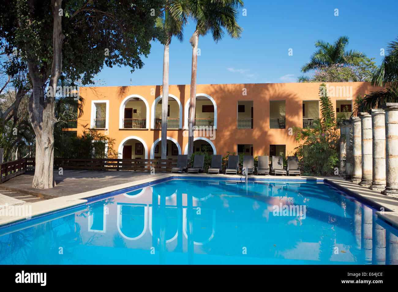 Hotel Hacienda Uxmal-Yucatan-Mexiko Stockfoto