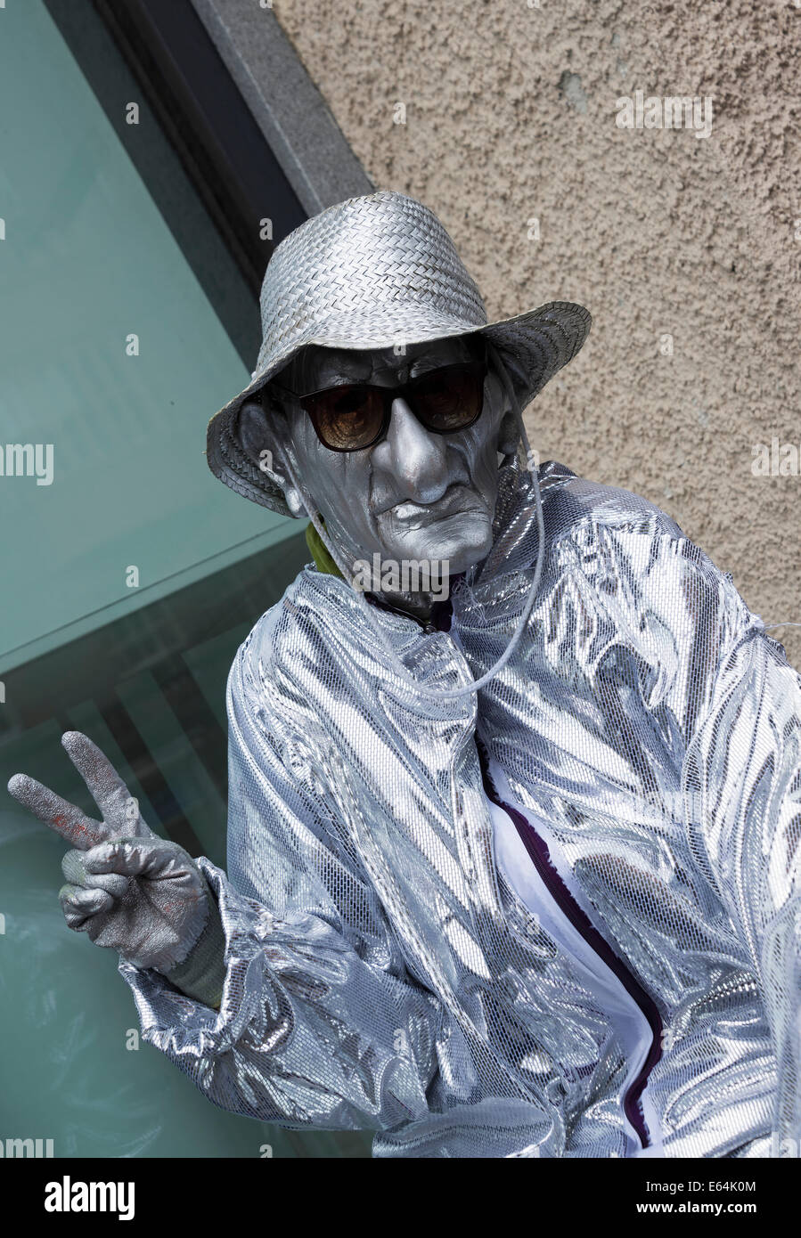 Edinburgh Fringe Festival Street Performer Stockfoto