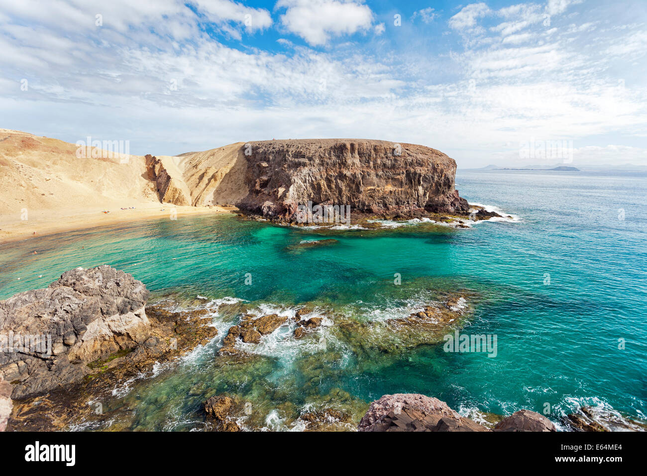 Lanzarote-Insel-panorama Stockfoto