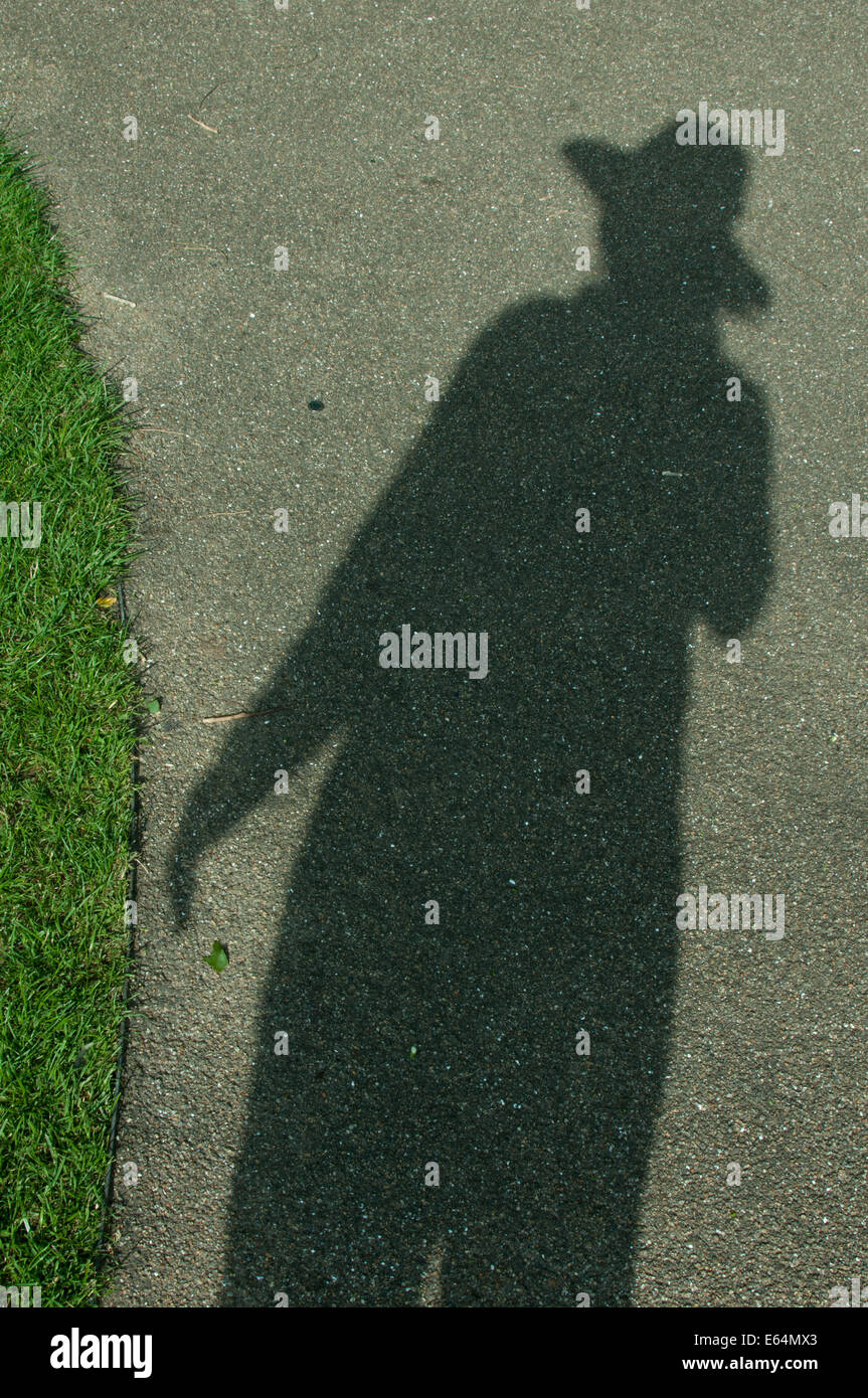 Schatten einer Figur Stockfoto