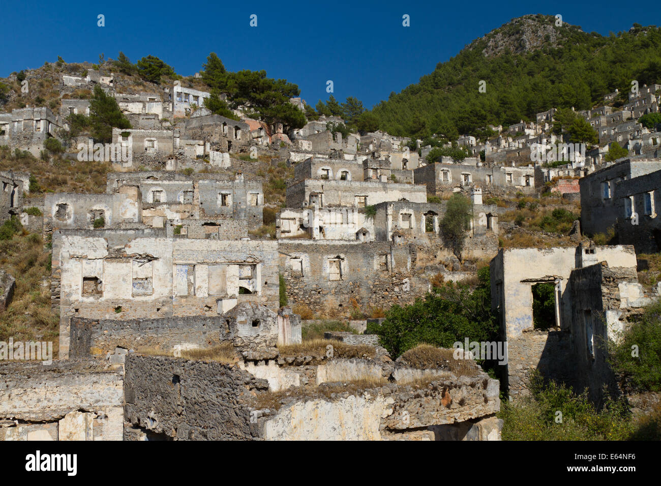 Ruinen von Kayakoy, Fethiye Stockfoto