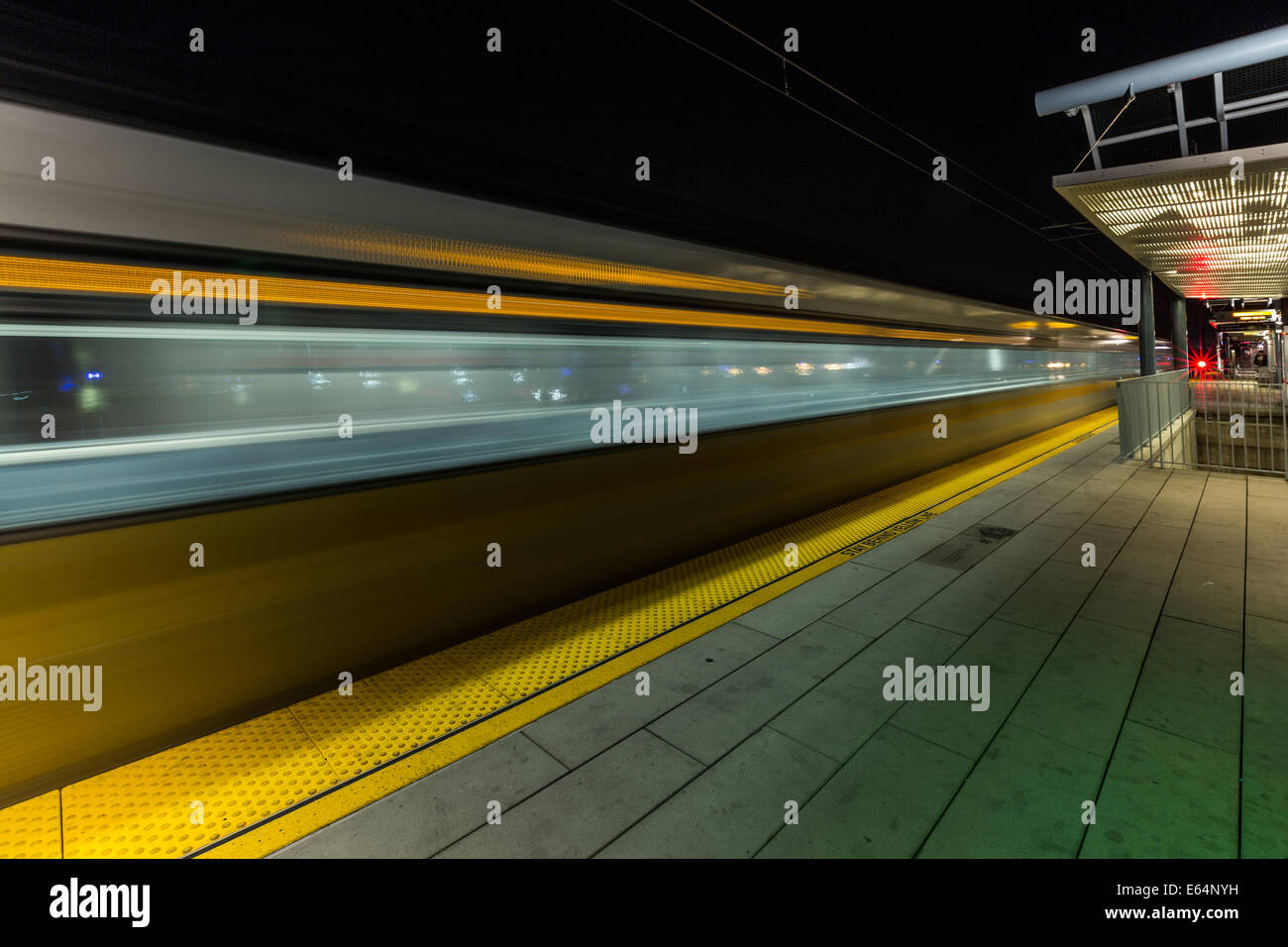 u-Bahn-Linie Expo Zug in Culver City Station n Los Angeles Stockfoto
