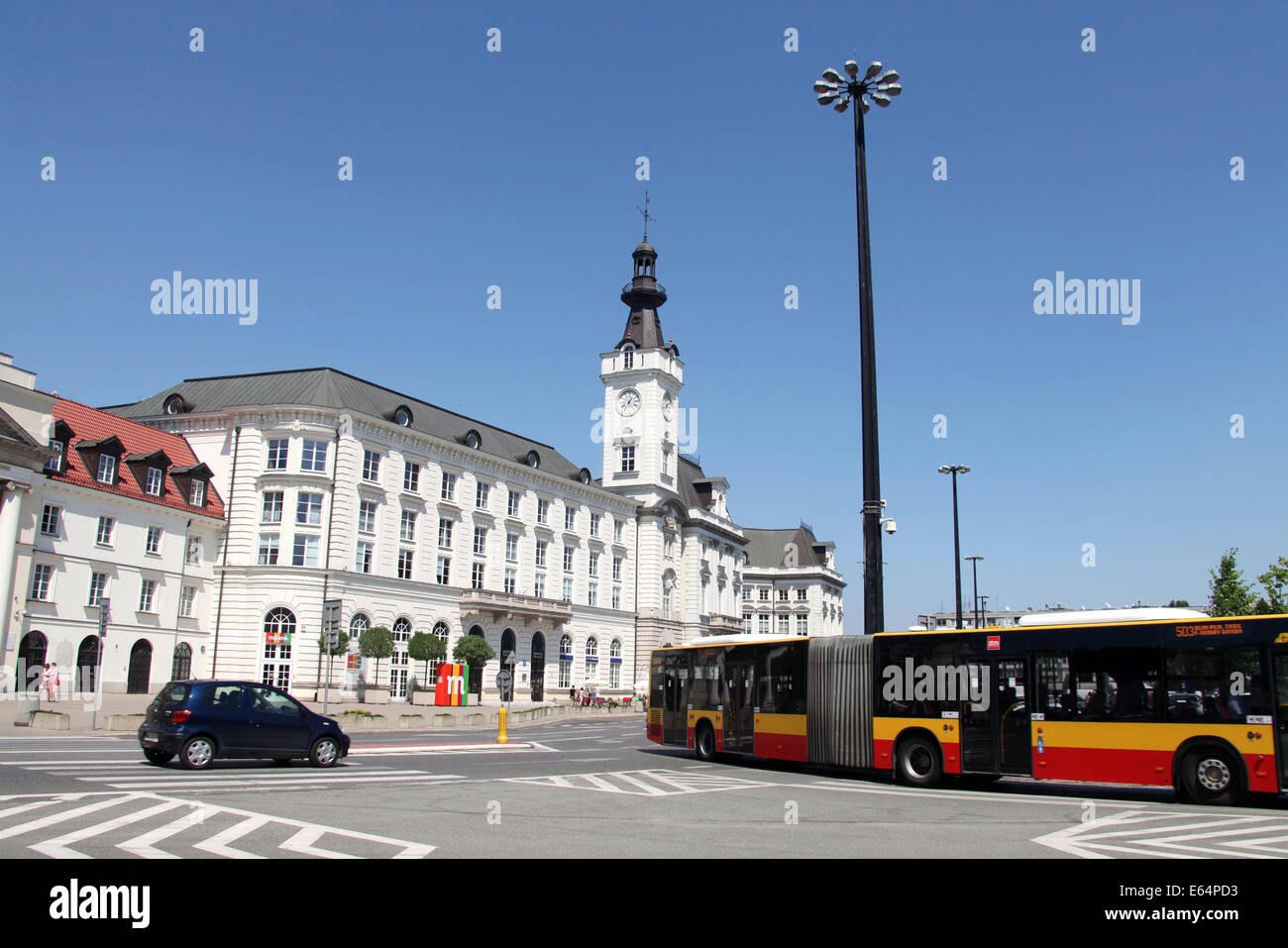 Öffentliche Verkehrsmittel in die Innenstadt von Warschau Stockfoto