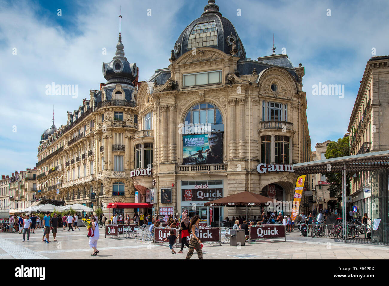 Place De La Comedie entfernt, Montpellier, Languedoc-Roussillon, Frankreich Stockfoto