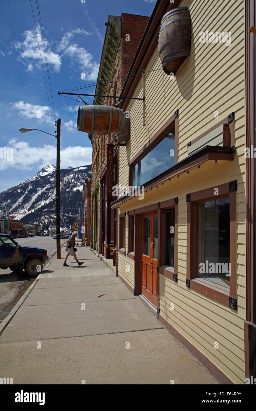 Die historischen Minenstadt Silverton, San Juan, Berge, Colorado, USA Stockfoto