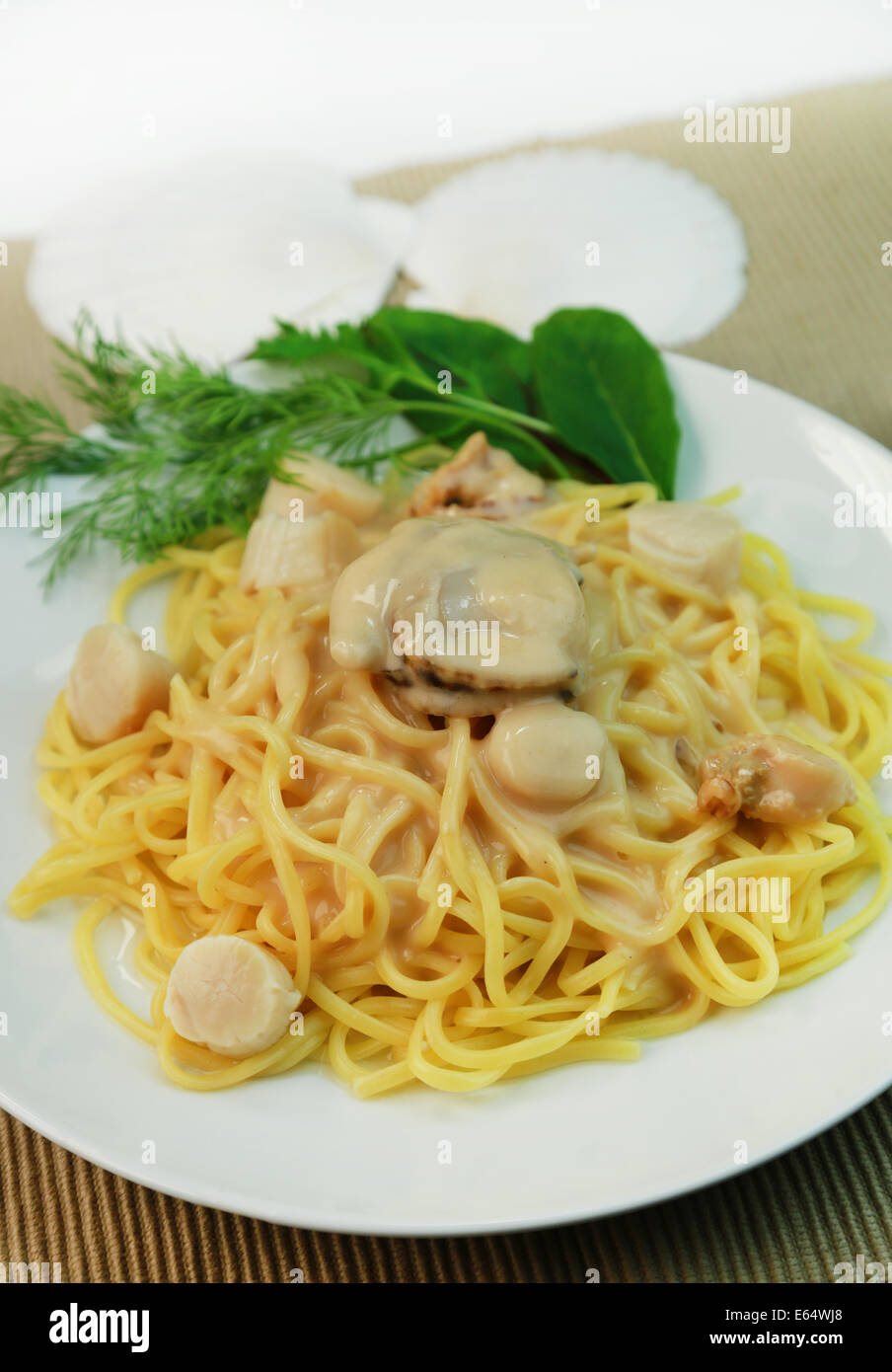 Pasta mit Meeresfrüchten Stockfoto