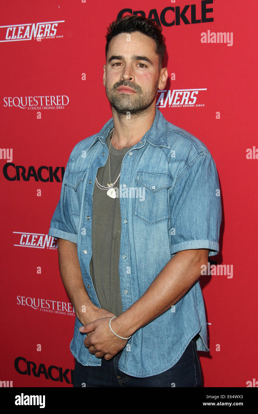 Los Angeles, Kalifornien, USA. 14. August 2014. Jesse Bradford besucht Knistern präsentiert: Sommer Premieren-Event für Originale, '' Sequestered'' und '' Reiniger '' am 14. August 2014 bei 1 Eiche in West Hollywood, Kalifornien. USA. Bildnachweis: TLeopold/Globe Fotos/ZUMA Draht/Alamy Live-Nachrichten Stockfoto