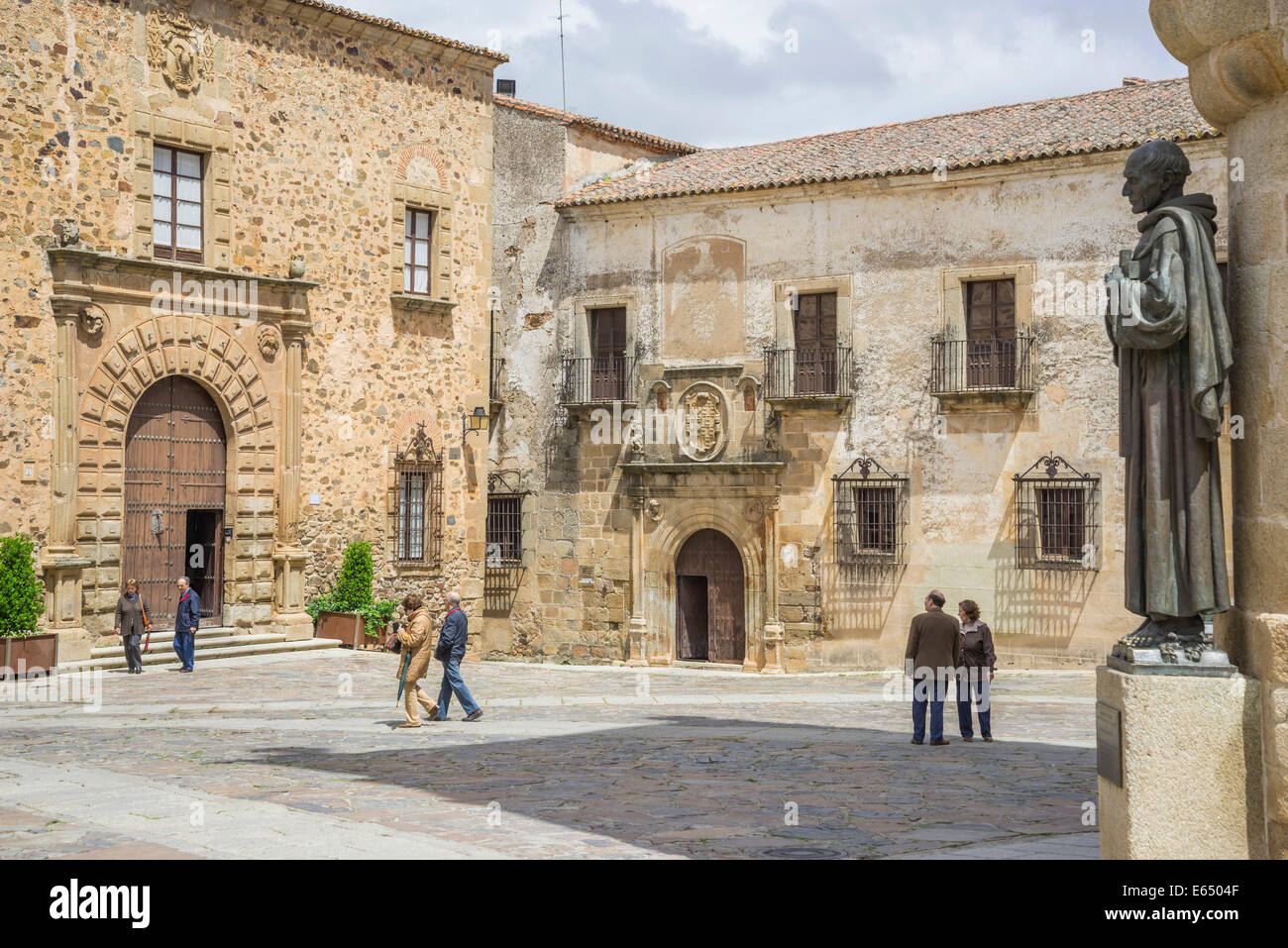 Palacio Episcopal, Cáceres, Extremadura, Spanien Stockfoto