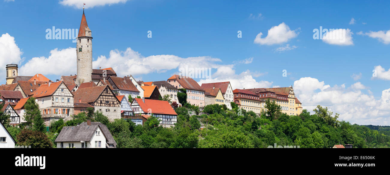 Kirchberg ein der Jagst, Hohenlohe, Baden-Württemberg, Deutschland Stockfoto