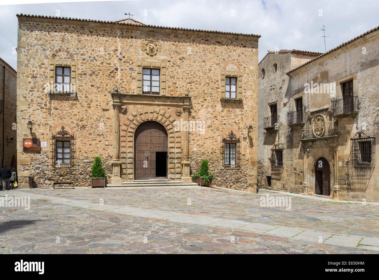 Palacio Episcopal, Cáceres, Extremadura, Spanien Stockfoto