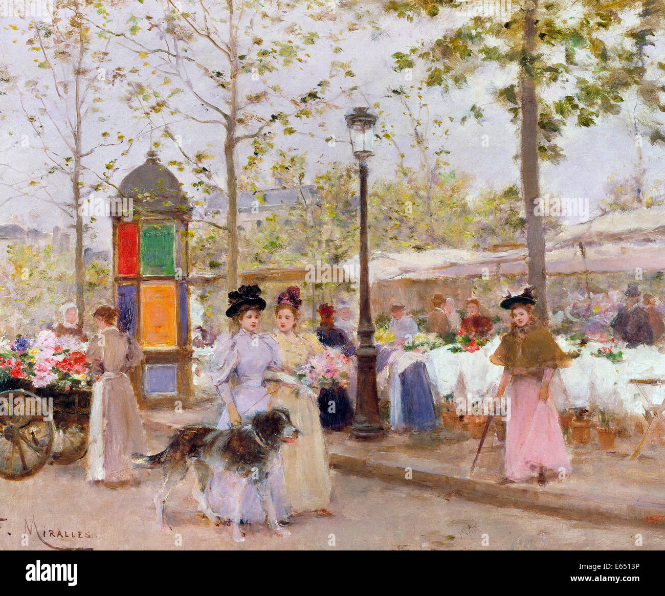 Francesc Miralles, Frühling. Ca. 1896. Öl auf Holz. Museu Nacional d ' Art de Catalunya, Barcelona, Spanien. Stockfoto