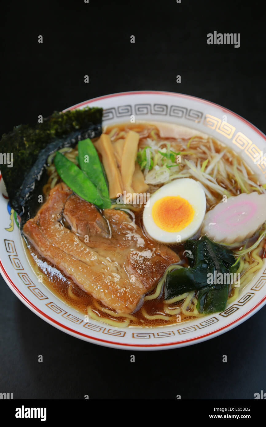 Soja-Sauce Geschmack ramen Stockfoto