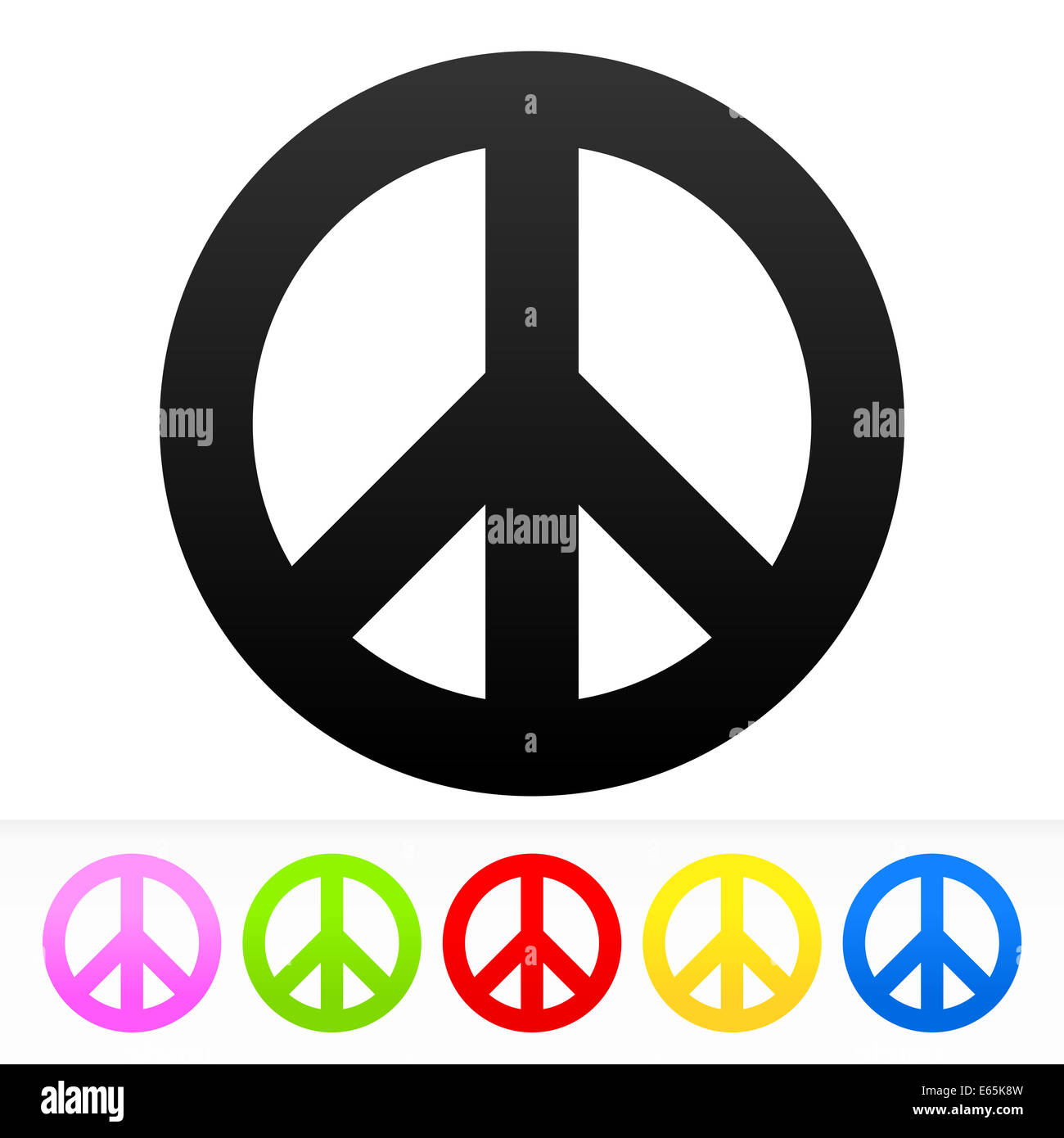 Hippie-Friedenssymbol Stockfoto