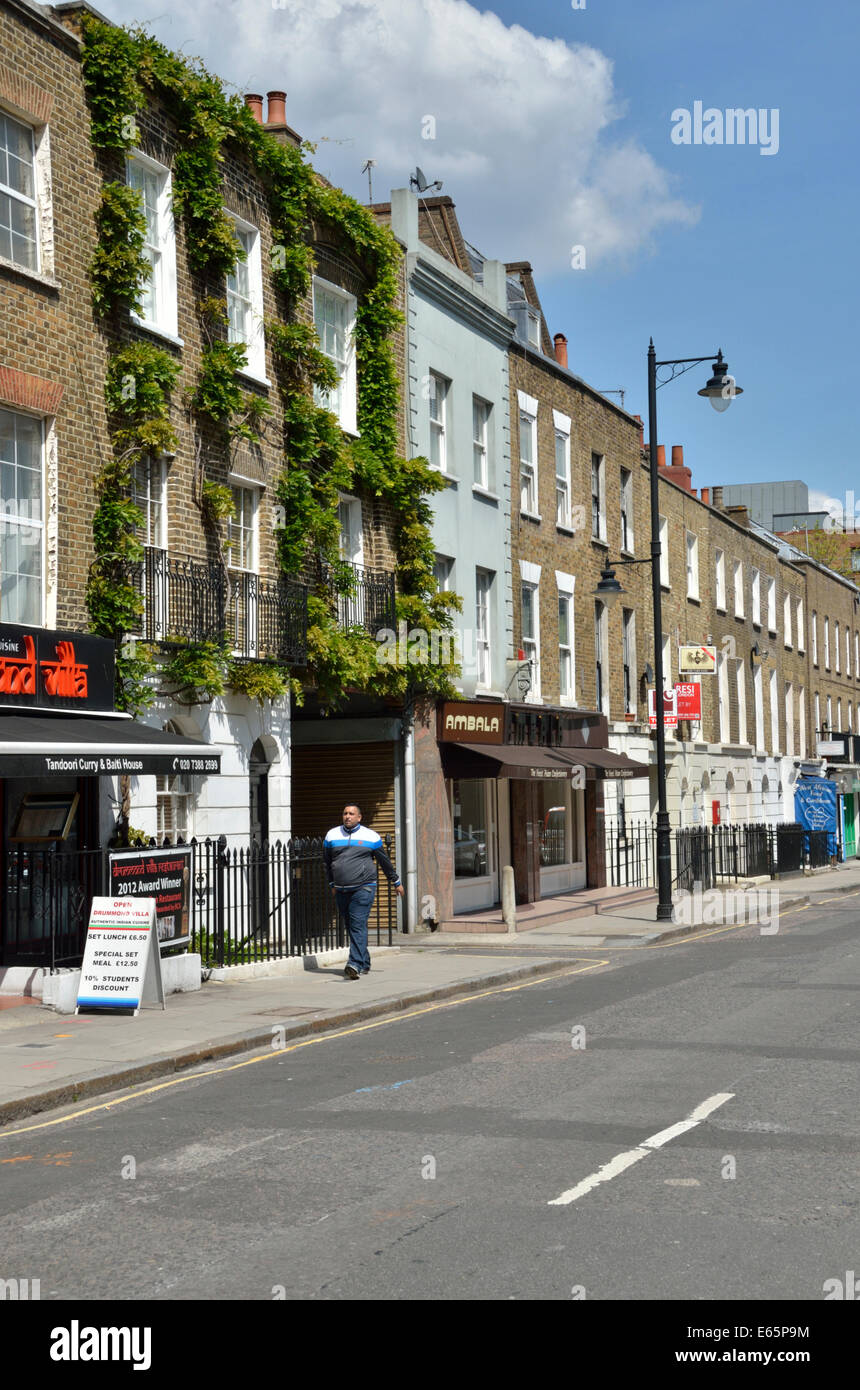 Drummond Street SW1, Euston, London, UK. Stockfoto