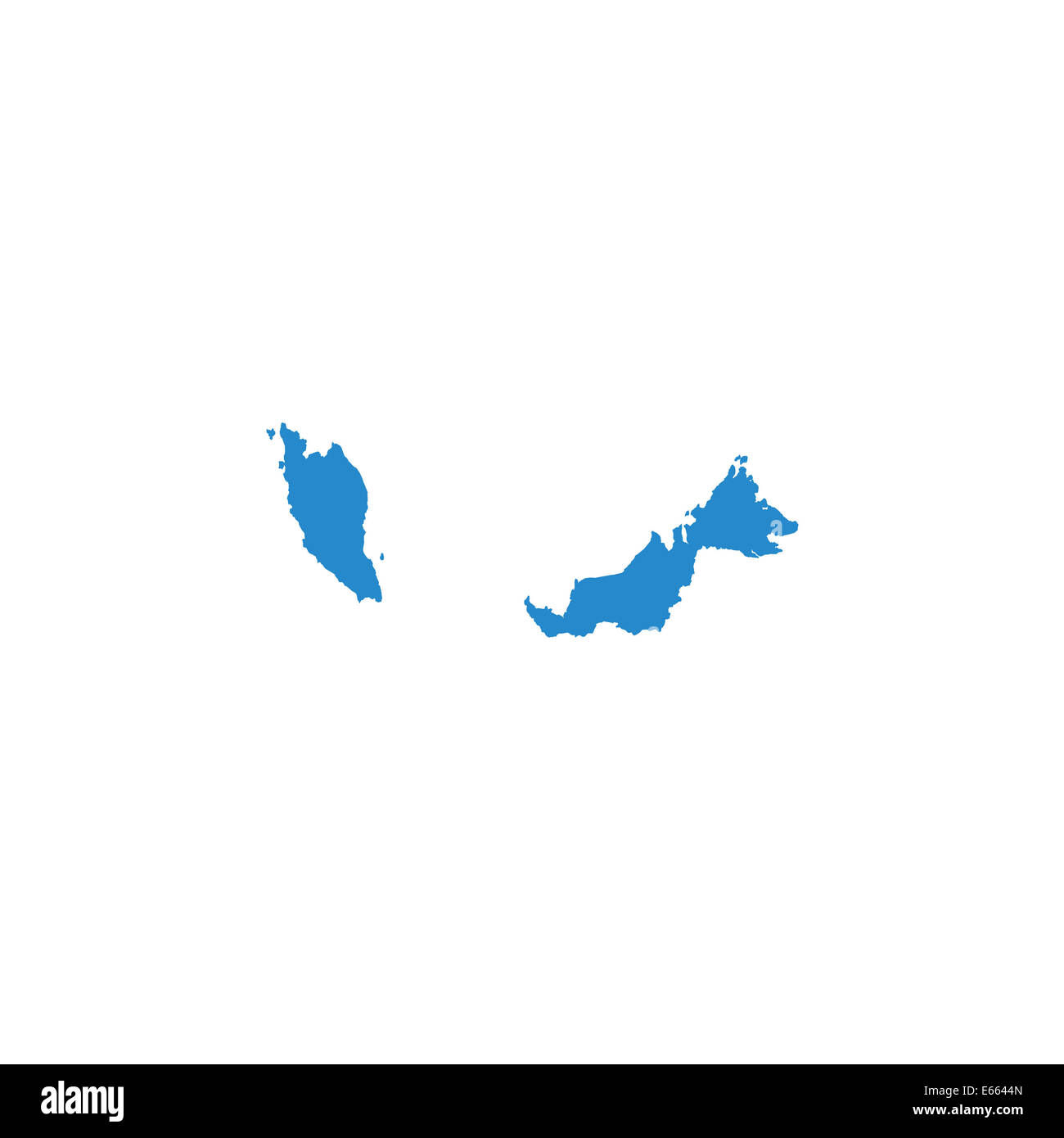 Form des Landes von Malaysia Stockfoto