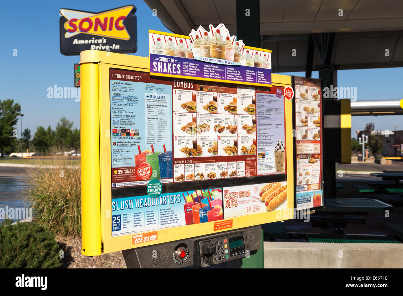 Sonic Drive-in Restaurant, Montana, USA Stockfoto