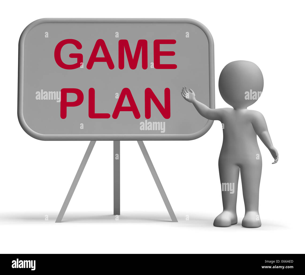 Spielplan Whiteboard Bedeutung Schema vorgehen und Planung Stockfoto