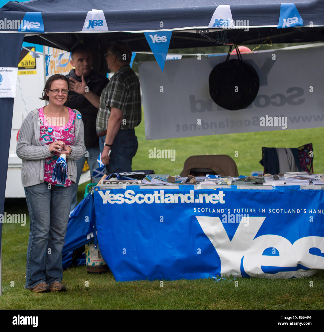 Ja, Schottland Kampagne Stall, Perth Show 2014, Perthshire, Schottland. Stockfoto