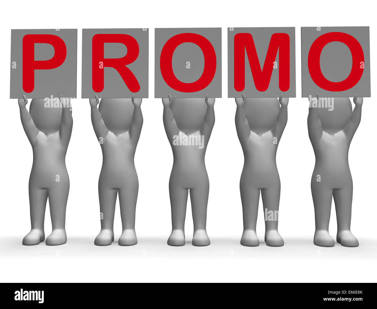 Promo Banner zeigen spezielle bietet Rabatte und Sonderangebote Stockfoto