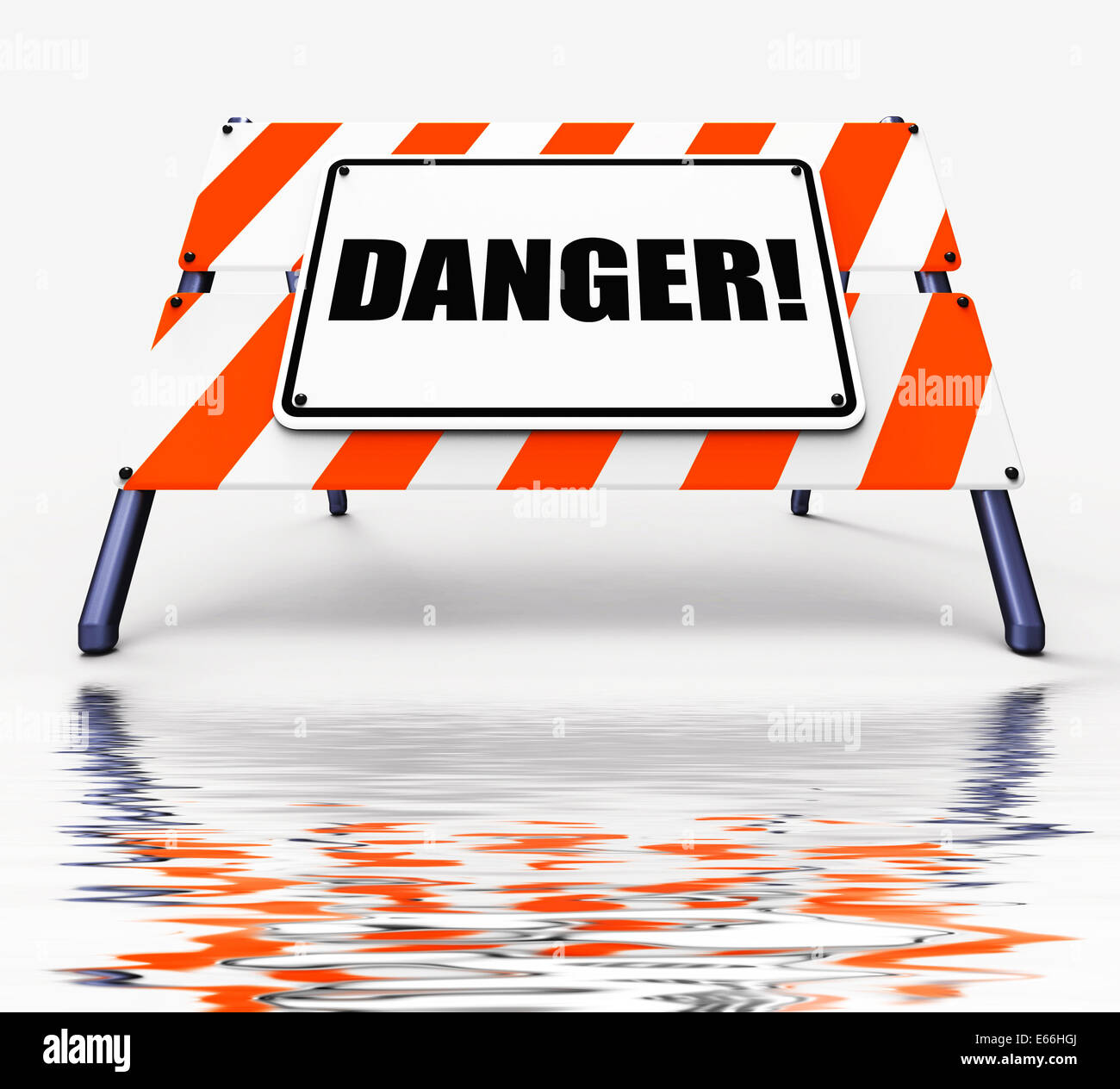 Zeichen anzeigen Vorsicht Vorsicht Gefahr oder gefährliche Stockfoto