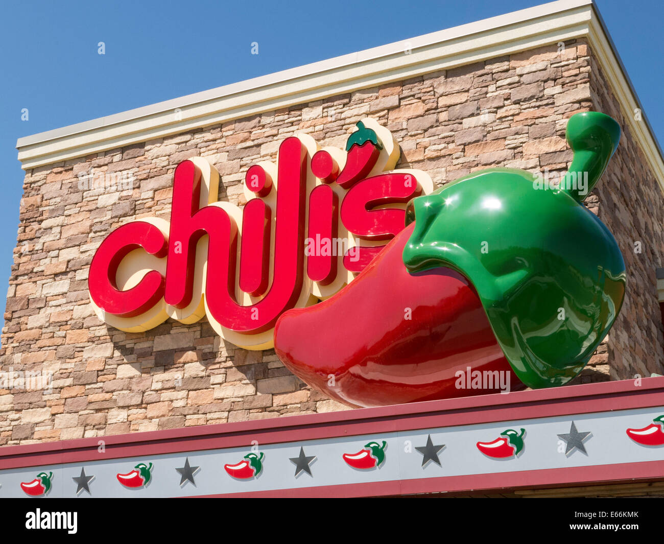 Chili's Restaurant Exterieur in Great Falls, Montana, USA Stockfoto